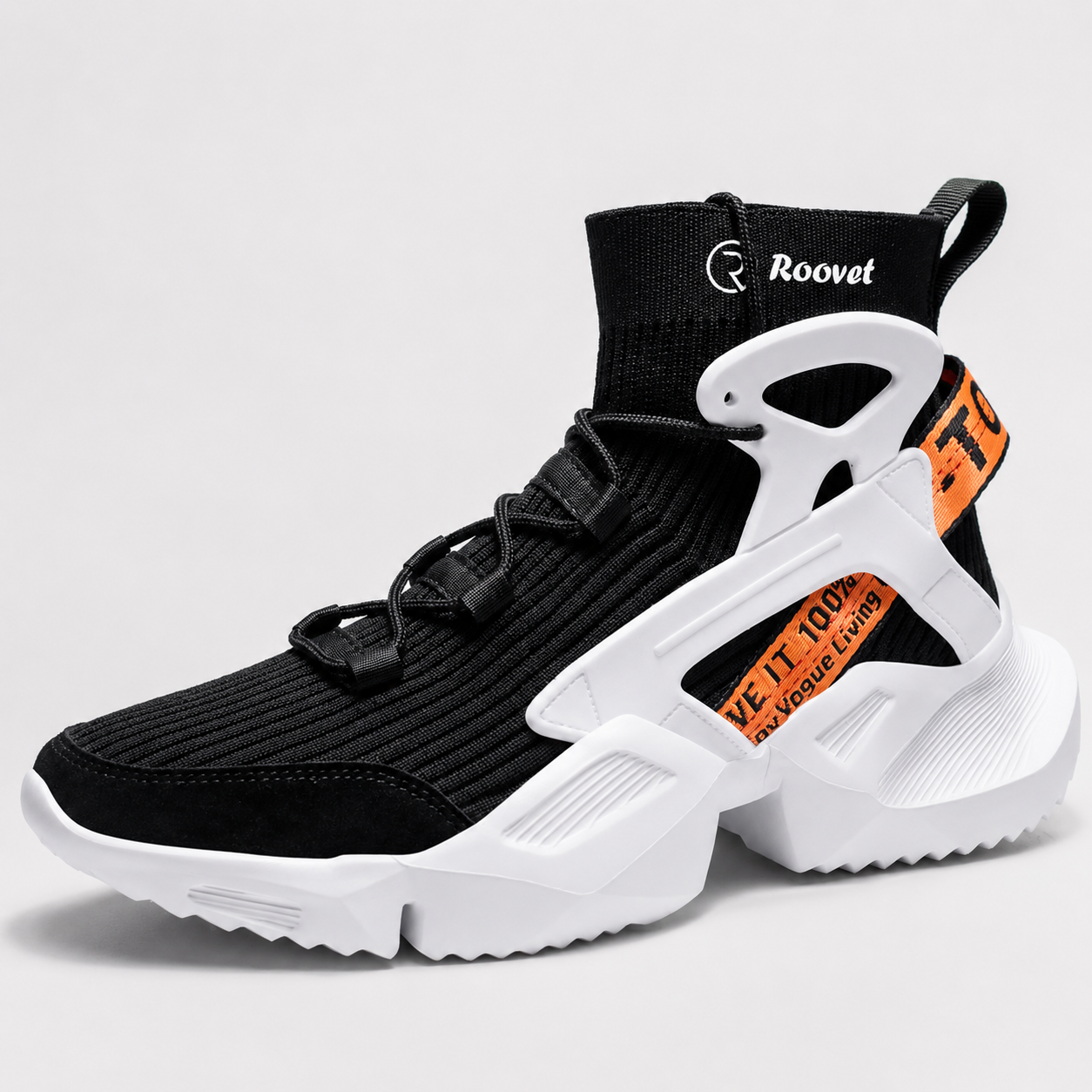 Roovet ApexFrame Men’s High-Top Sneakers – Futuristic Streetwear Comfort thumbnail 1