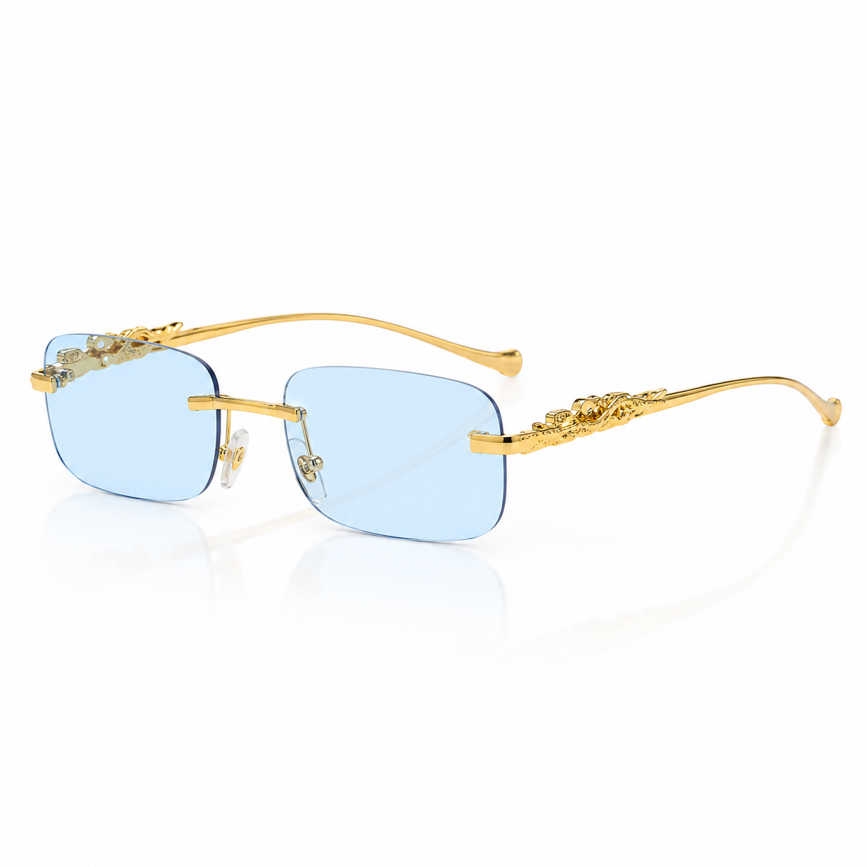 Roovet Luxe Rimless Sunglasses – Gold Accents, Premium Clear & Tinted Lenses thumbnail 5
