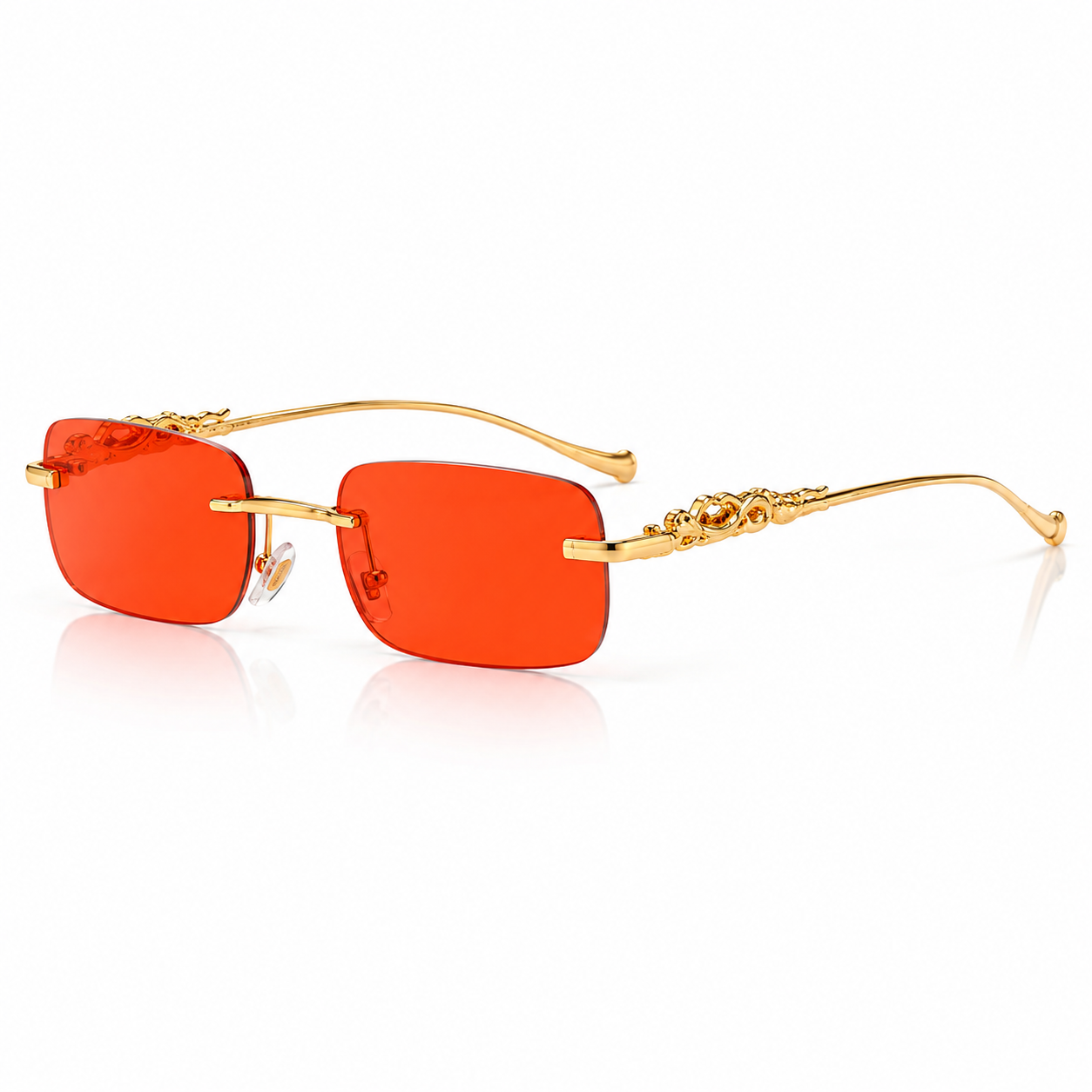 Roovet Luxe Rimless Sunglasses – Gold Accents, Premium Clear & Tinted Lenses thumbnail 2