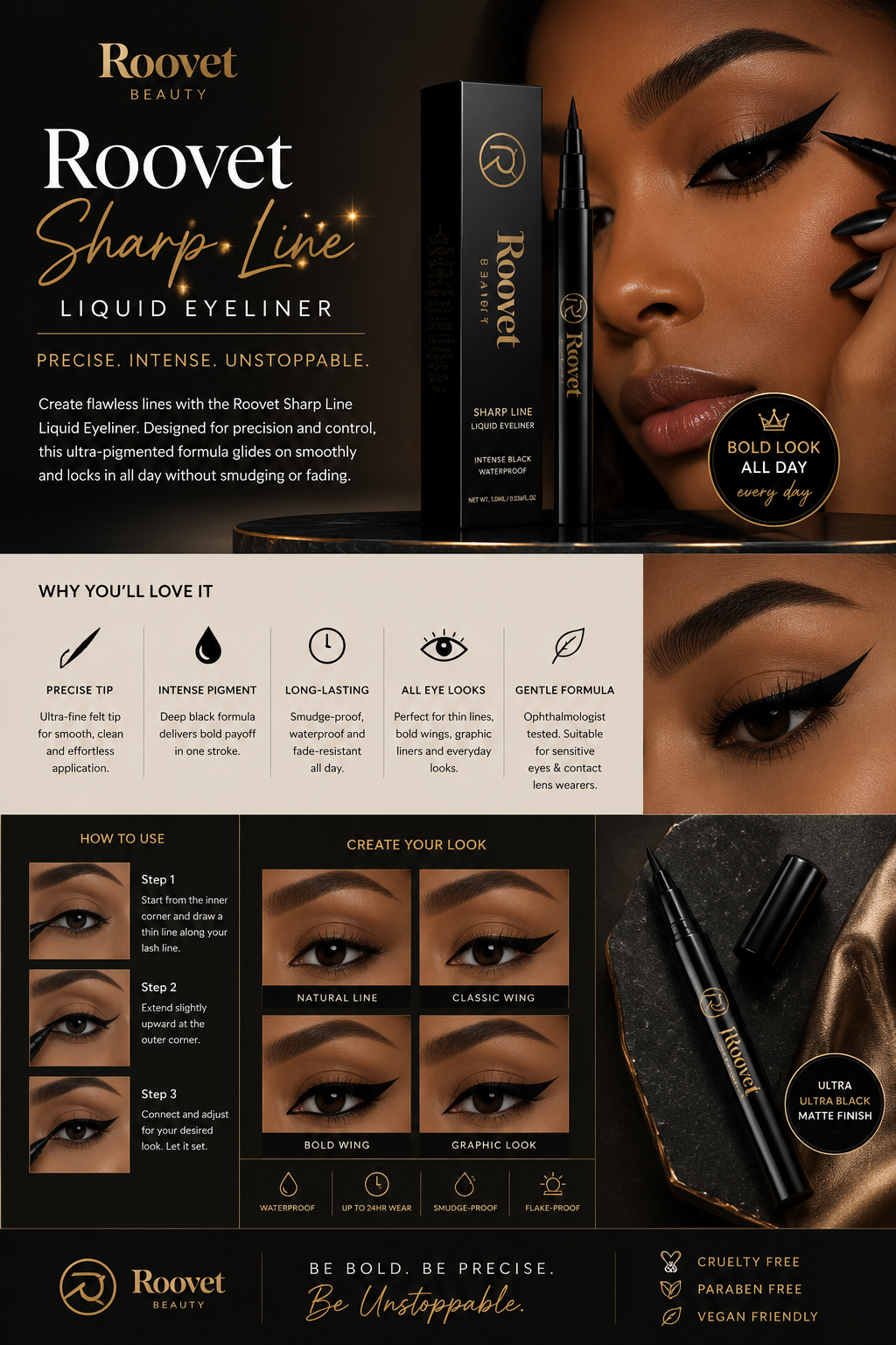 Roovet SharpLine InkLuxe Liquid Eyeliner thumbnail 5