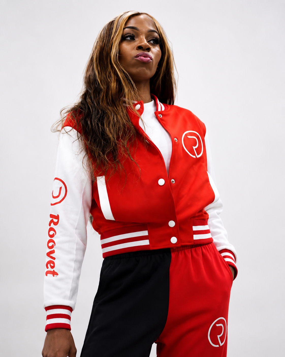 Roovet Varsity Muse Women’s Letterman Jacket – Classic Bomber Style with Modern Streetwear Edge thumbnail 2
