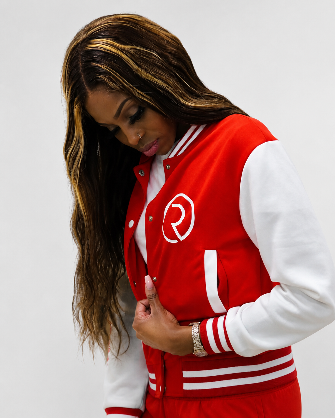 Roovet Varsity Muse Women’s Letterman Jacket – Classic Bomber Style with Modern Streetwear Edge thumbnail 3