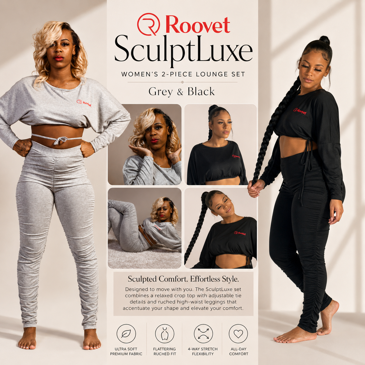 Roovet SculptLuxe Women’s 2-Piece Lounge Set thumbnail 1