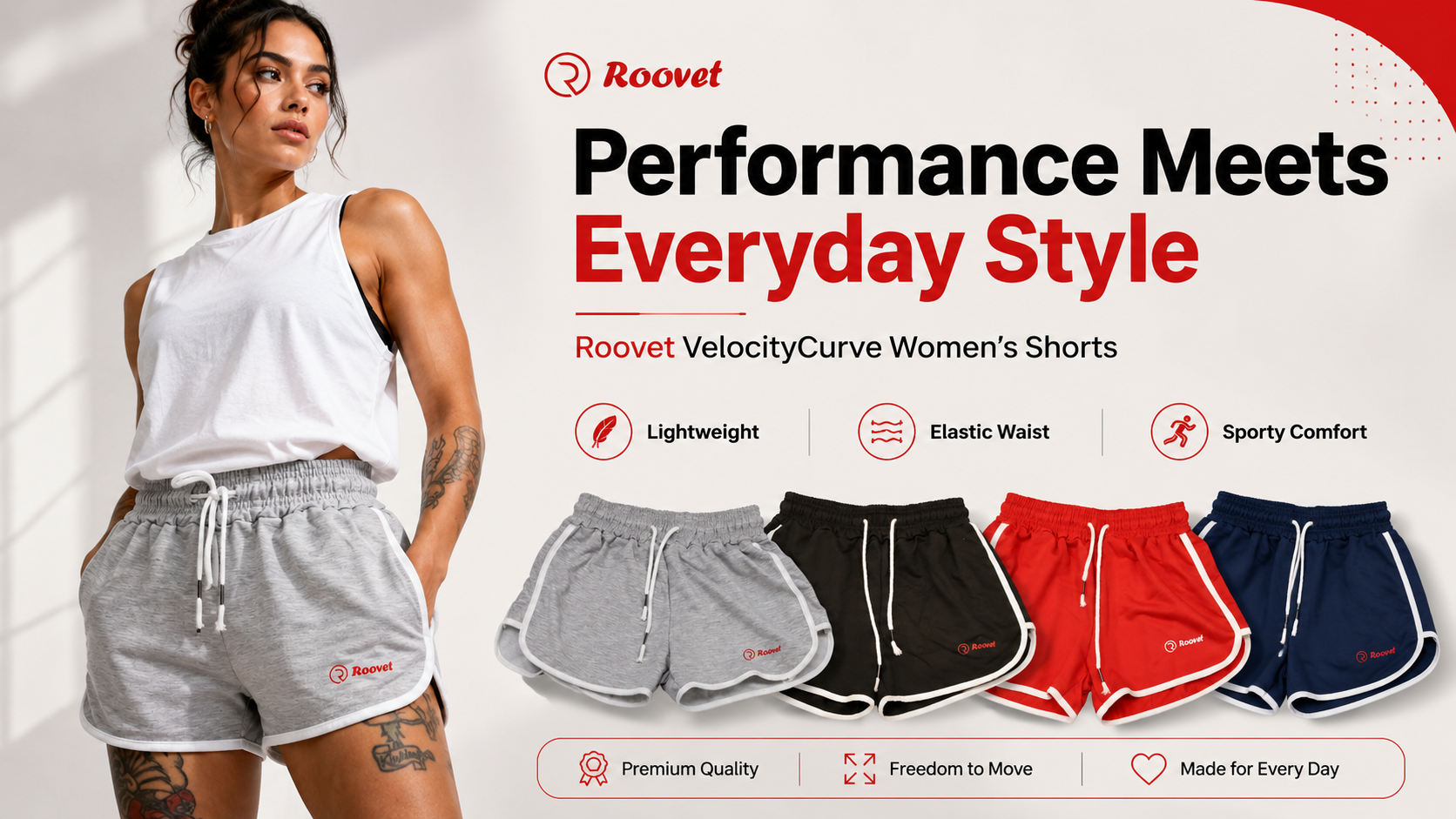 Roovet VelocityCurve Women’s Retro Runner Shorts thumbnail 10