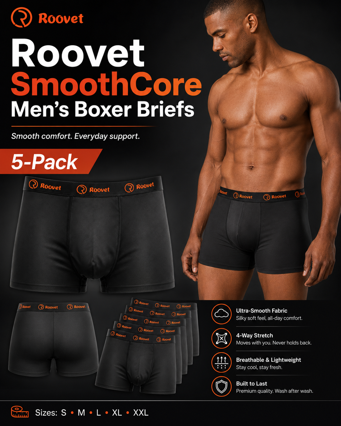 Roovet SmoothCore Men’s Boxer Briefs thumbnail 4