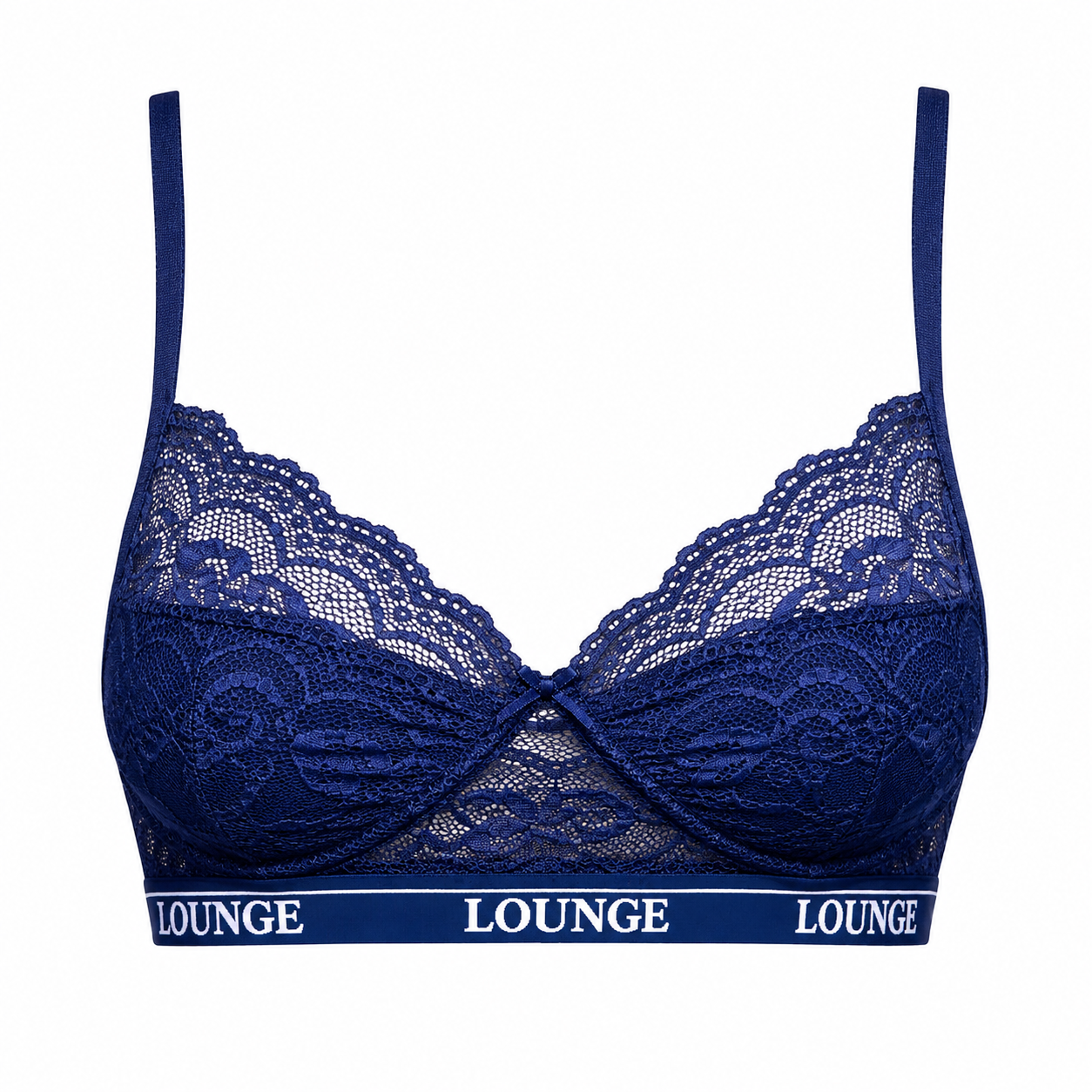 Roovet Lounge Royal Blue Lace Bralette & Thong Lingerie Set thumbnail 13