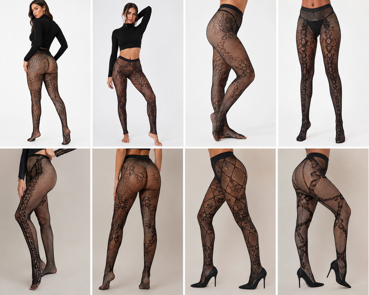 Roovet NoirBloom Fishnet Stockings Collection thumbnail 8