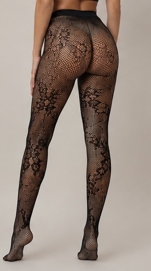 Roovet NoirBloom Fishnet Stockings Collection thumbnail 4